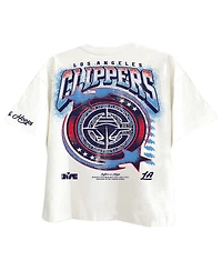 Two Hype Men's White La Clippers Drip Dime Collection Premium T-Shirt