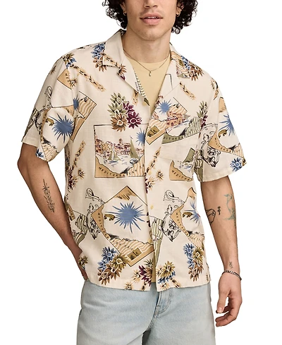 Lucky Brand Men's Mediterranean Map Graphic Shirt