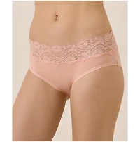 Pact Women's Organic Cotton Lace Waist Brief 3-Pack