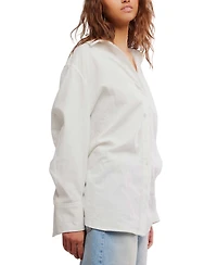 Free People Women's Tailored Button-Front Shirt