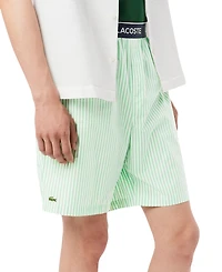 Lacoste Men's Loungewear Striped Pajama Shorts