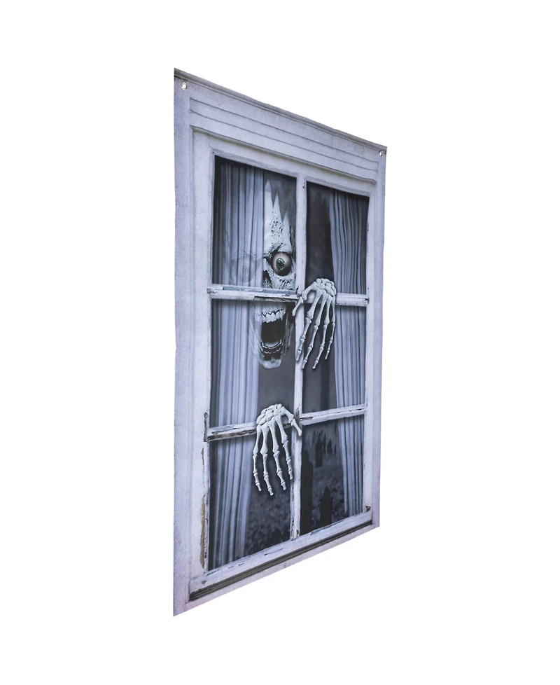 Northlight 46" Scary Skeleton Fake Window Halloween Decoration