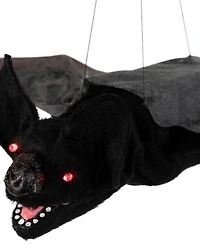 Northlight 48" Led Lighted and Animated Halloween Bat with Moving Wings