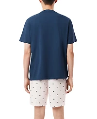 Lacoste Men's Loungewear Croc Print Pajama Shorts