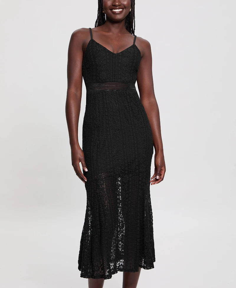 Guess Women's Sleeveless V-Neck Midi Dress
