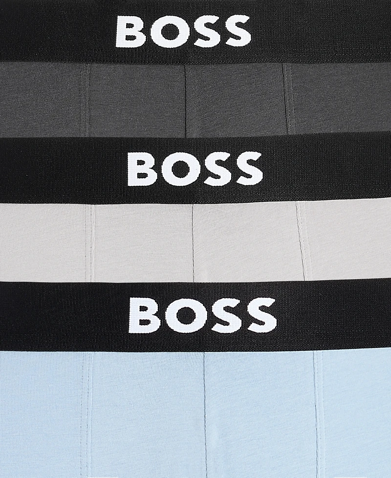 Boss by Hugo Men's 3-Pack Logo Boxer Briefs