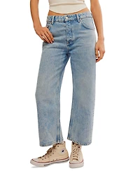 Free People Women's Deep Trance Boyfriend Cut Cotton Jeans