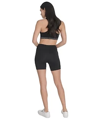 Calvin Klein Women's Outline Logo High-Rise Bike Shorts