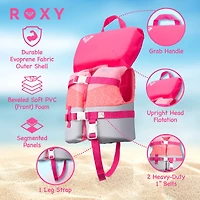 Roxy Life Vest Uscg Approved for kids, Lightweight Epe Foam with Quick-Release Buckles