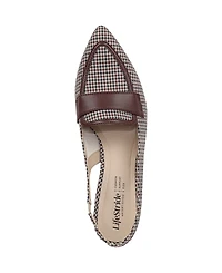 LifeStride Women's Angel Pointed Toe Block Heel Slingback Pumps