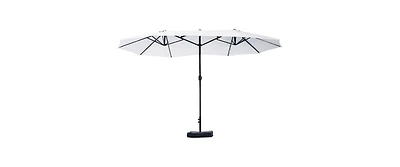 One 9' Patio Umbrella Replacement Canopy Outdoor Table Market Yard Umbrella Replacement Top Cover, Tan