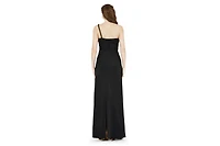Amri Women's Braided Strap One Shoulder Metallic Drape Dress