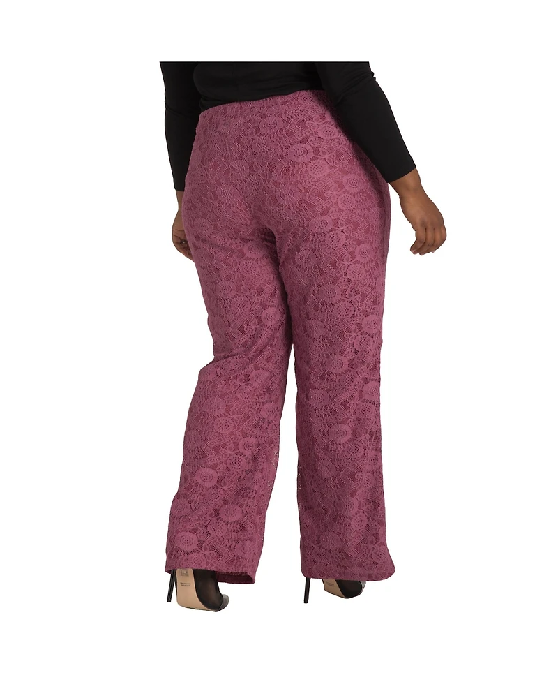 Poetic Justice Plus Lace Wide Leg Pants