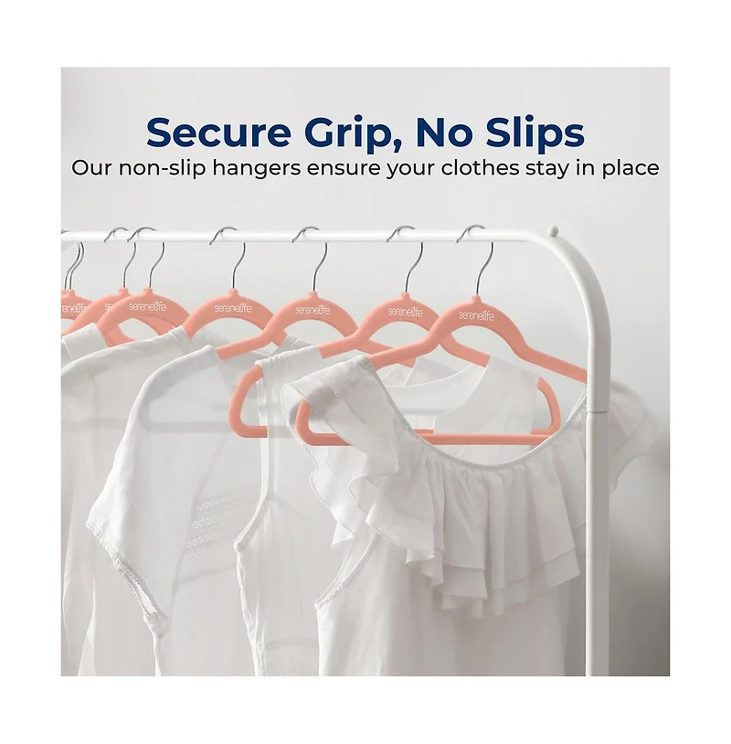 10 Pcs. Velvet Hangers - Non-Slip, Sturdy, and Heavy Duty Coat Set with 360° Swivel Hook for Clothes (Pink)