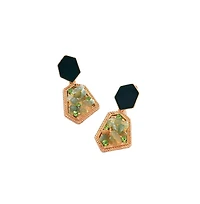 Sohi Women's Textured Drop Earrings