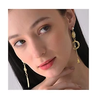 Sohi Women's Feather Drop Earrings