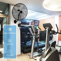 Costway 21 Inch Wall Mount Industrial Fan 3 Speed Oscillating Metal Ventilation Fan
