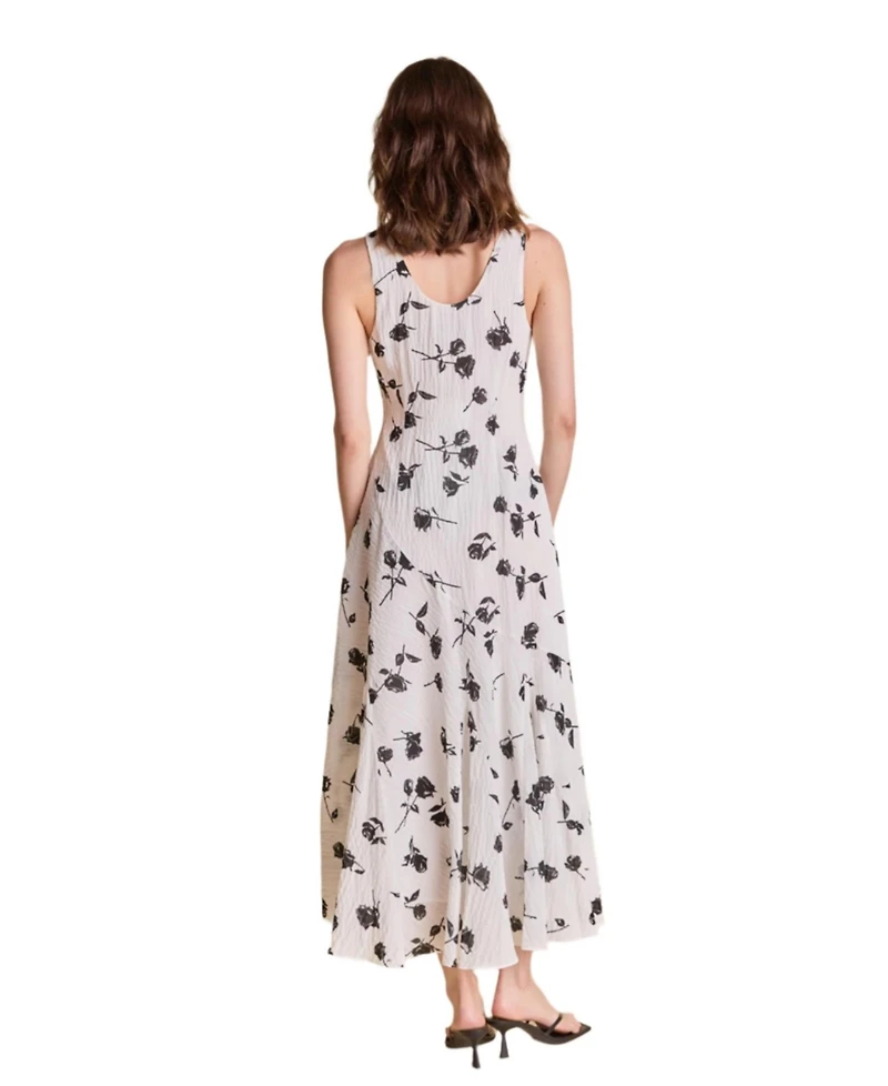 endless rose Women's Floral Print Chiffon Maxi Dress