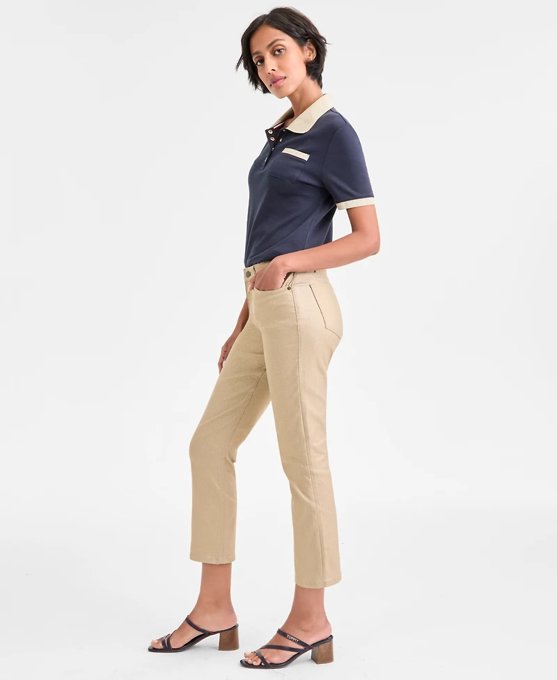 Tommy Hilfiger Women's Foiled Straight-Leg Jeans