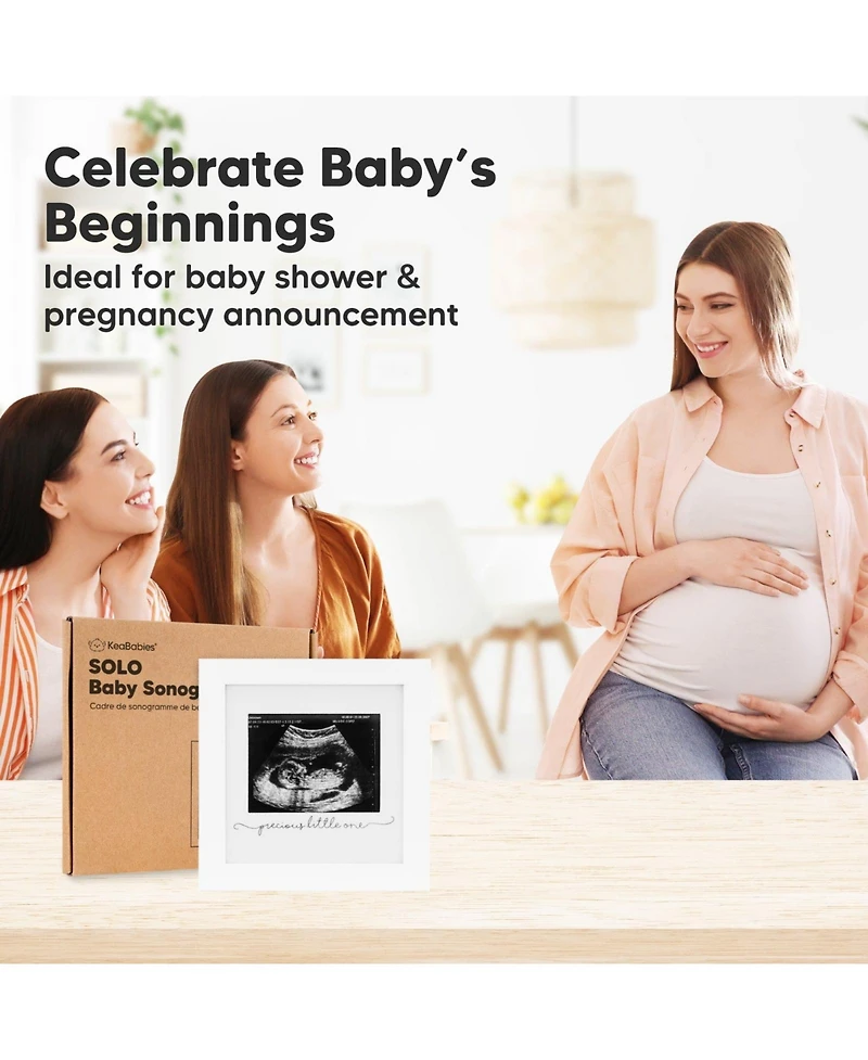 Solo Baby Sonogram Picture Frame, Modern Ultrasound Frames, Pregnancy Announcements Frame