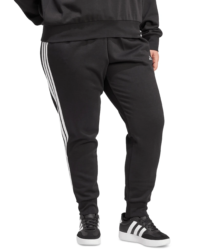 adidas Plus Essentials 3-Stripes Fleece Slim Pants