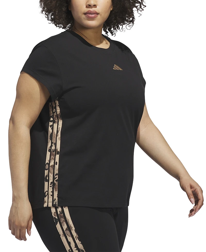 adidas Plus Essentials Animal Aop cotton T-Shirt
