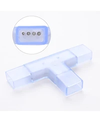 DELight 2 Pin Connectors Accessories T Shape w/ Pin 7x14mm Rgb Neon Rope Light