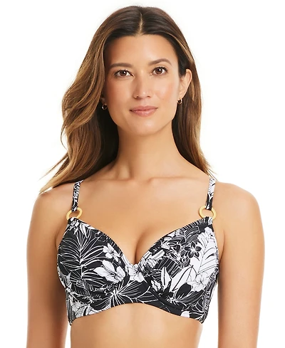 Bleu by Rod Beattie Women's Double Duty Underwire Bra-Style Bikini Top