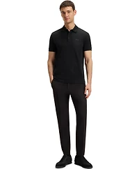 Boss by Hugo Men's Jacquard Body-Mapping Cotton Polo Shirt