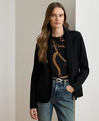 Lauren Ralph Women's Cotton-Blend Sweater Blazer
