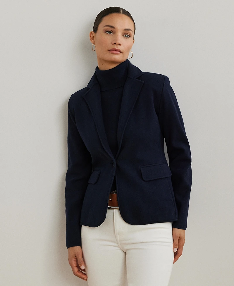 Lauren Ralph Women's Cotton-Blend Sweater Blazer