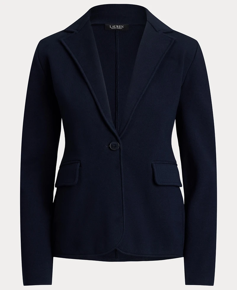 Lauren Ralph Women's Cotton-Blend Sweater Blazer