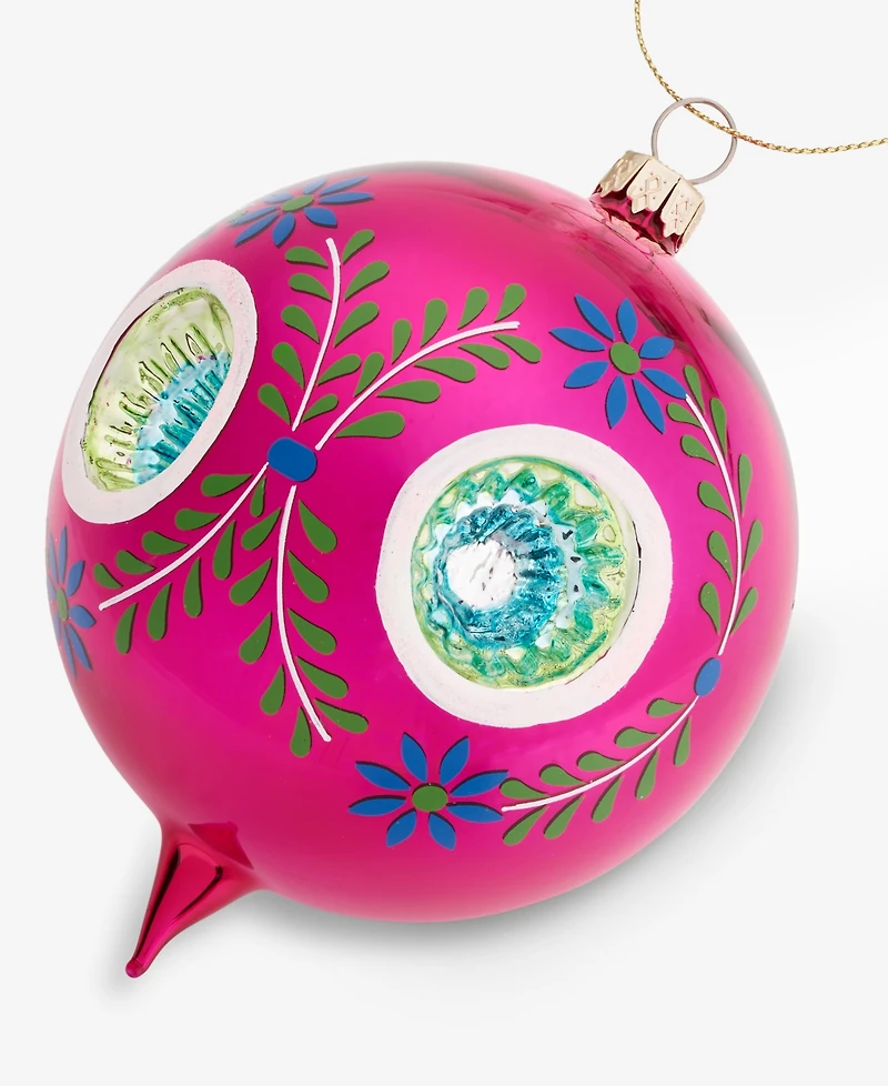 Holiday Lane Merry Magic Red Reflector Ball Ornament, Macy's Exclusive