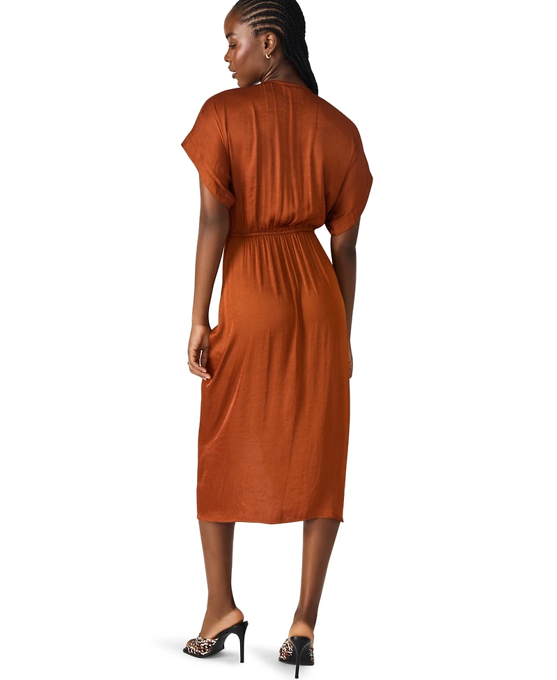 Steve Madden Women's Aimee V-Neck Shirred-Front Dress