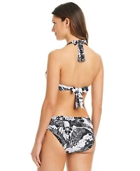 Bleu By Rod Beattie Womens Double Duty Halter Bra Bikini Top Sarong Hipster Bottoms
