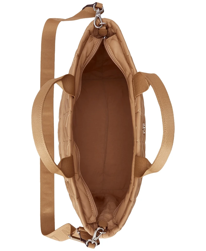 Lauren Ralph Lauren Quilted Extra Large Stevie Zip Tote Bag