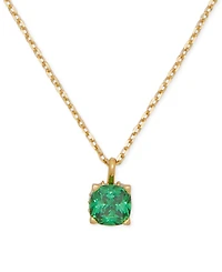 kate spade new york Cubic Zirconia Square Pendant Necklace, 16" + 3" extender