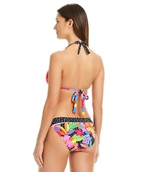 Bleu By Rod Beattie Womens Extra Bold Triangle Bikini Top Side Tie Hipster Bottoms