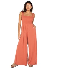 Roxy Just Passing By Smocked Jumpsuit