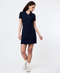 French Connection Women's Crinkle-Knit Two-Pocket Mini Skirt
