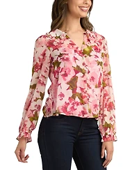 Bcx Juniors' Printed Button-Front Blouse