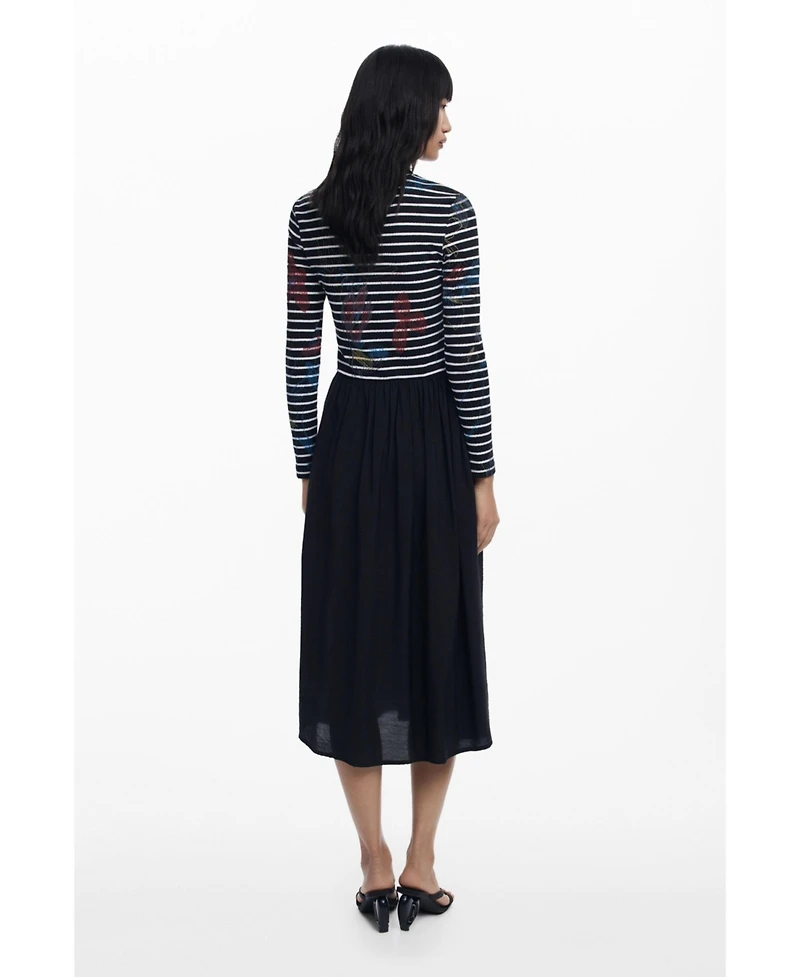 Desigual Women's Striped combined dress