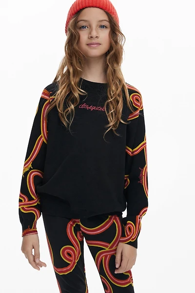 Desigual Girls Girls's Serpentine sleeve sweater