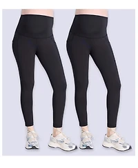 Motherhood Maternity Women's High Waist Over the Belly Active Pocket Ankle Legging - 2-pack