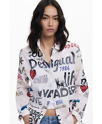 Desigual Women's Cotton shirt with letters