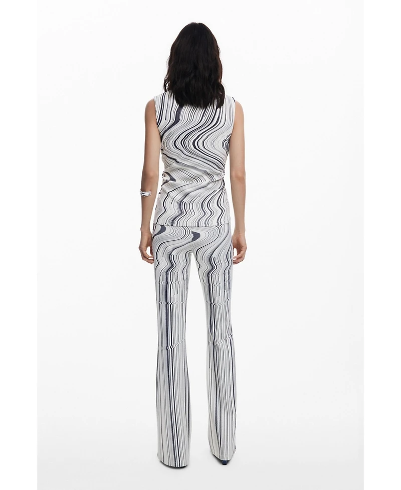Desigual Women's Elastic pants with distorted stripes