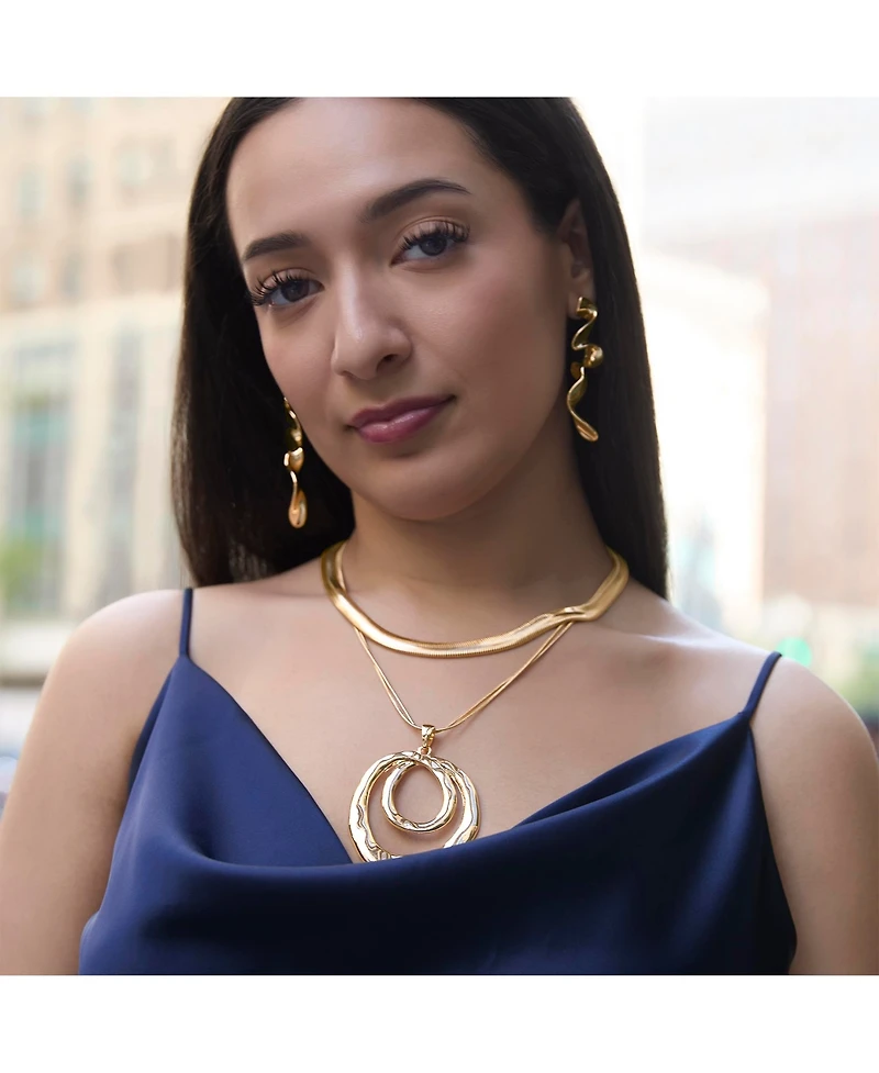 Bcbg Wavy Statement Drop Earrings
