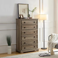 Casainc Freestanding Bathroom Cabinet Clothes Storage with 6 Drawers