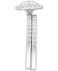 Diamond Oval Halo Bridal Ring Set (1 ct. t.w.) in 14k White Gold