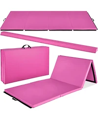 Best Choice Products 10ftx4ftx2in Folding Gym Mat 4-Panel w/ Carrying Handles & Balance Beam
